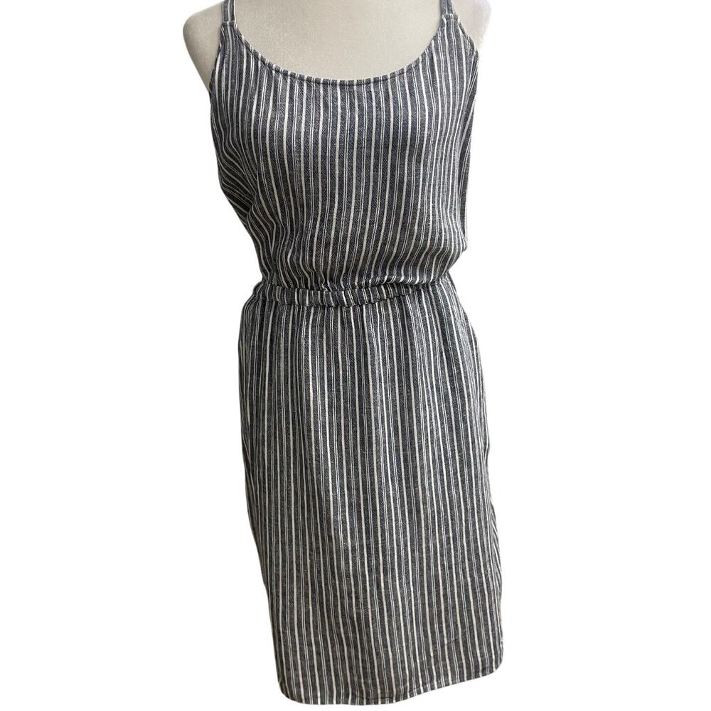 Old Navy XL Striped Linen Blend Dress Coastal-Summer Dress